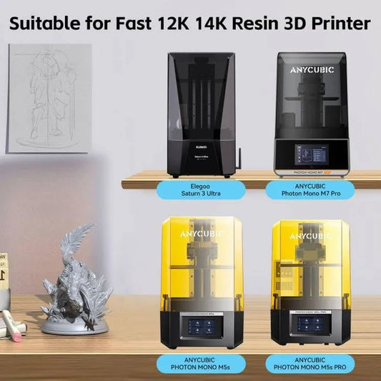 UniTak3D Photon Mono M5S/M5S Pro/M7 Pro/Saturn 3 Ultra ACF Folie 10,1 Zoll 3 Stück Fast FEP für High Speed Printing Passend für ANYCUBIC Fast 12K 14K Harz 3D-Drucker-278x190(mm)