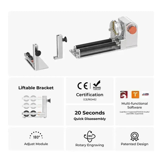 TOOCAA 5-in-1 Laser Rotary Roller Set For L2 - 3Digital | Droni e Stampanti 3D