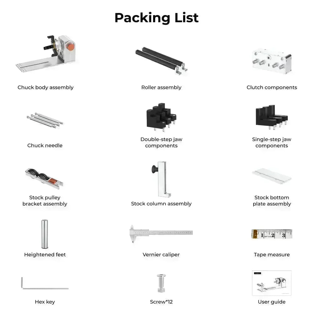 TOOCAA 5-in-1 Laser Rotary Roller Set For L2 - 3Digital | Droni e Stampanti 3D