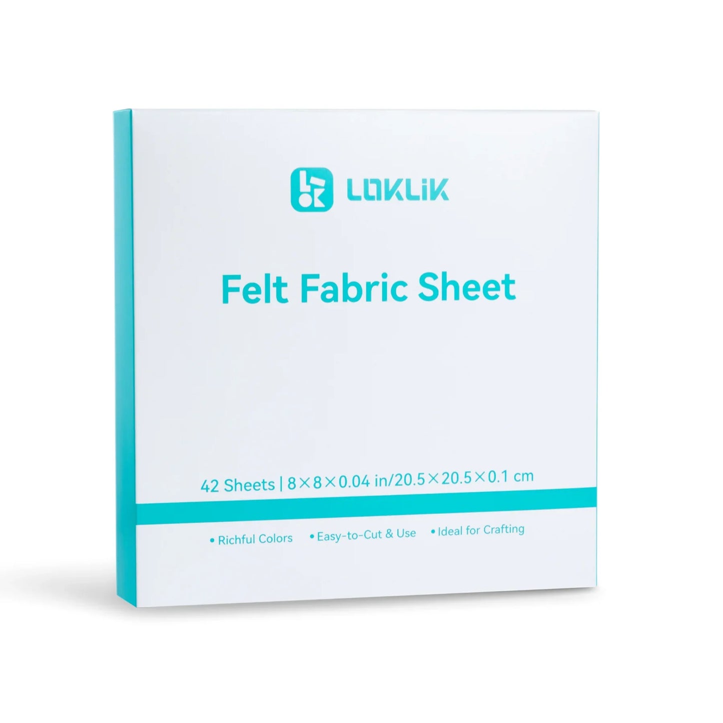 LOKLiK 1.0mm Felt Sheets Pack - Mixed Colors - Pack of 42