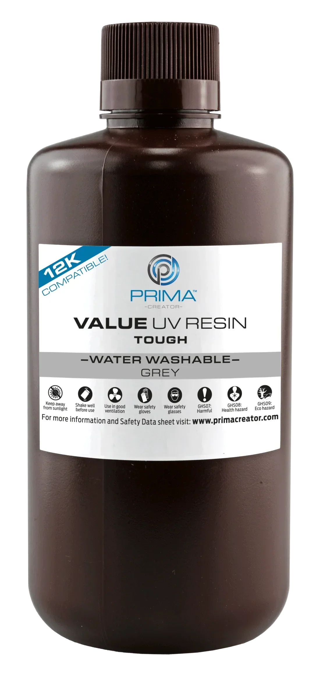 PrimaCreator Value Tough (ABS-ähnlich) wasserwaschbares UV-Harz – 1 l