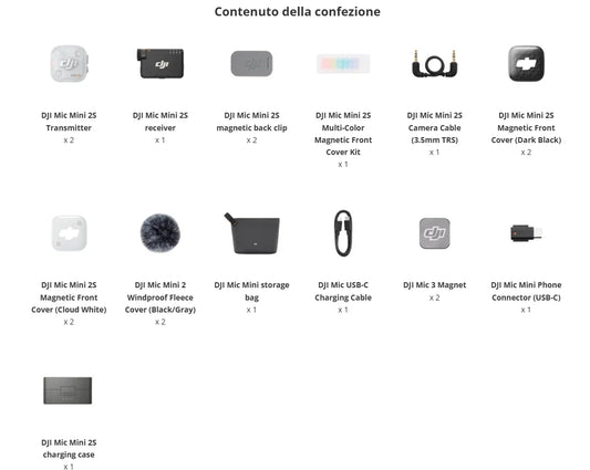 DJI Mic Mini 2S (2 Sender + 1 Empfänger + Ladeetui)