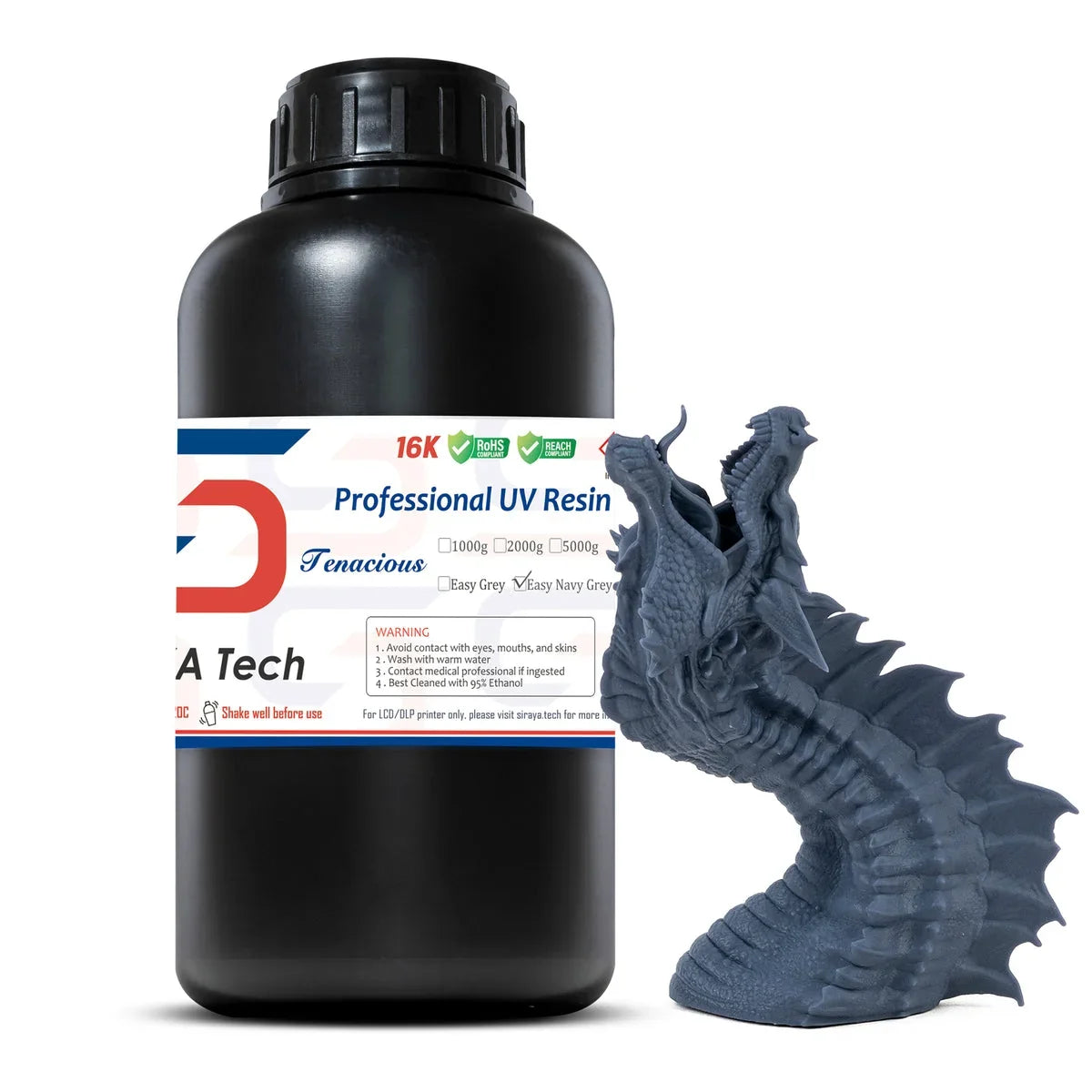 Siraya Tech - Tenacious Easy Navy Grey - 1KG Resin - 3Digital | Droni e Stampanti 3D
