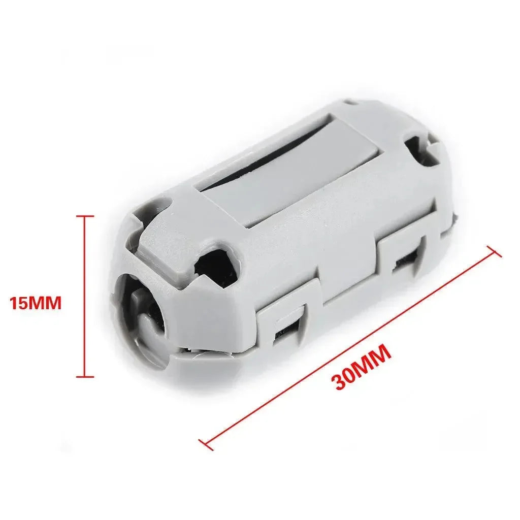 Clip grigio per pulizia filamento stampante 3D, dimensioni 15x30 mm.