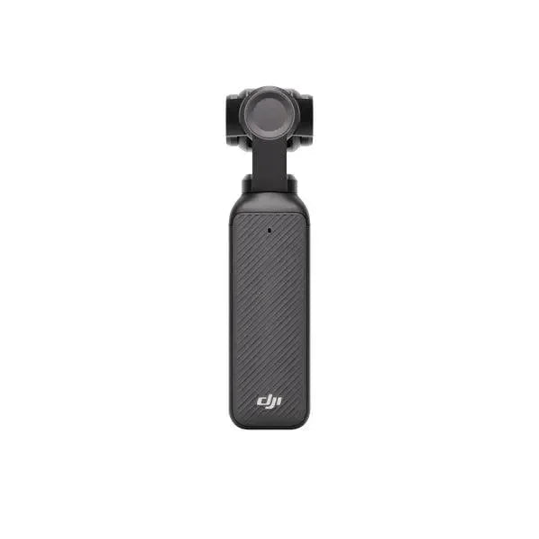 Fotocamera portatile DJI Osmo Pocket 3 con stabilizzatore gimbal, vista frontale.