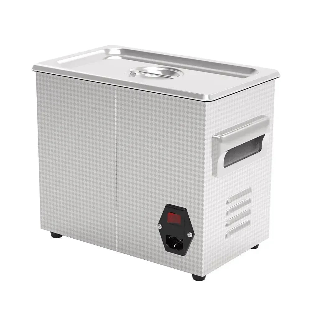 Vasca ultrasuoni acciaio inox con coperchio, maniglia laterale, per pulizia componenti 3D