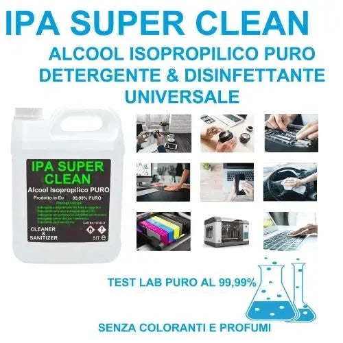 Tanica da 5L di alcool isopropilico puro detergente e disinfettante universale per stampa 3D, droni e superfici