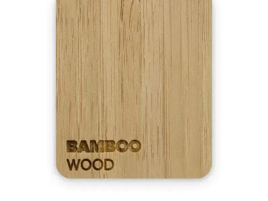 Foglio di legno bambù 3mm per stampa 3D e taglio laser, superficie naturale.