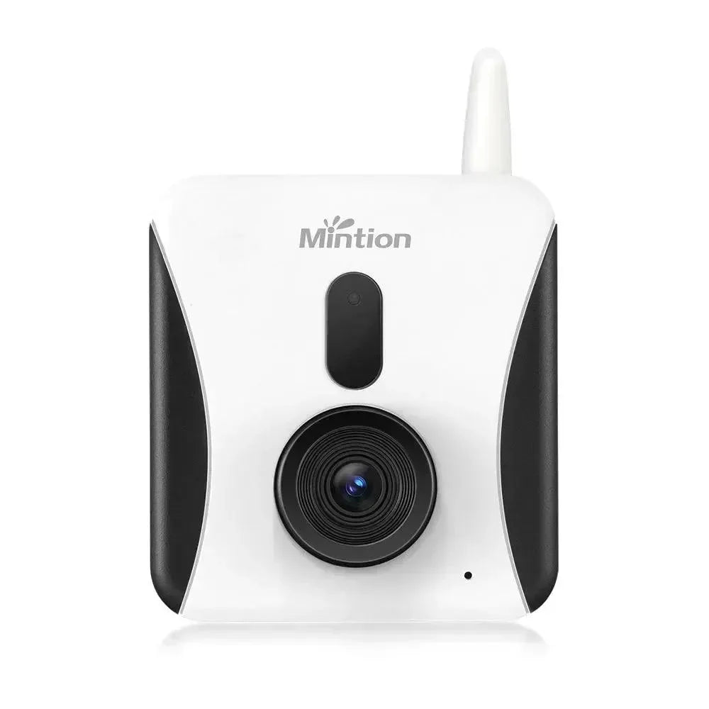 Telecamera Mintion bianca per monitoraggio incisori e taglierine laser, visione frontale