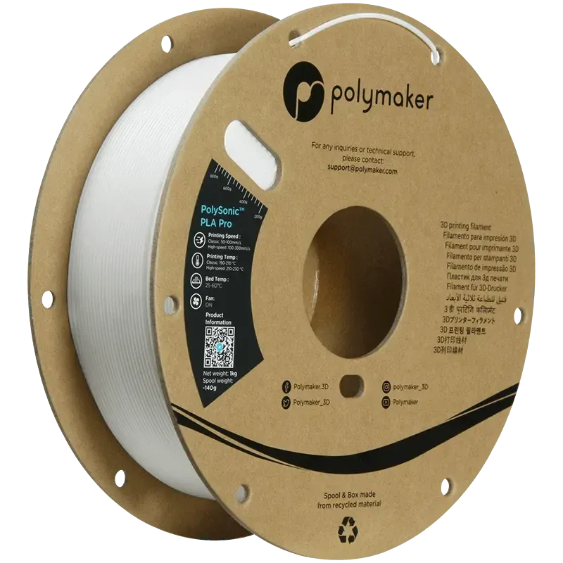 POLYMAKER POLYSONIC HIGH SPEED PLA PRO 1.75mm/1KG - 3Digital | Droni e Stampanti 3D