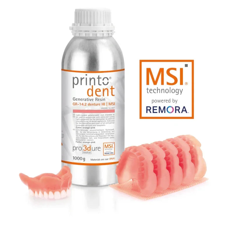 Pro3dure GR-14.2 / GR-14.3 denture HI MSI — 3D Anti-Biofilm Resin for Dental Prosthetics Medical Device
