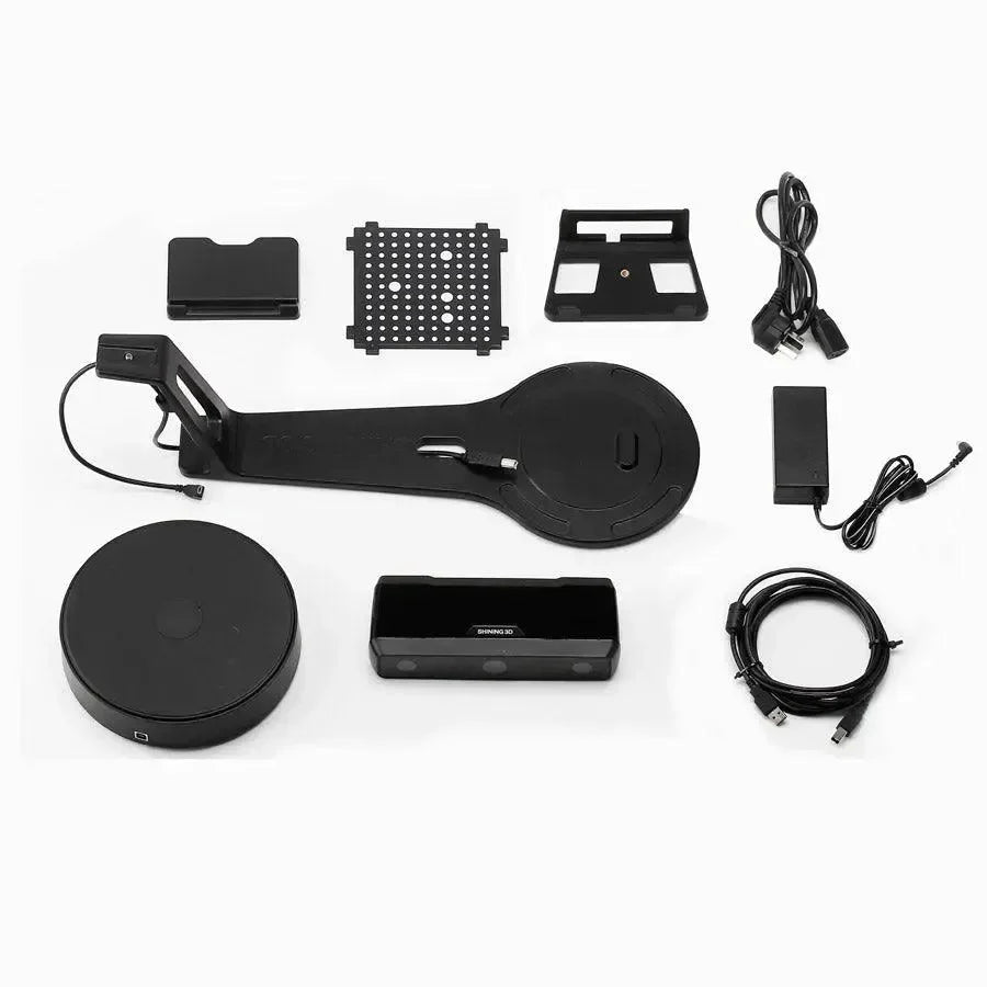 Kit scanner 3D EinScan SE con accessori, cavi e piatto rotante per stampa 3D