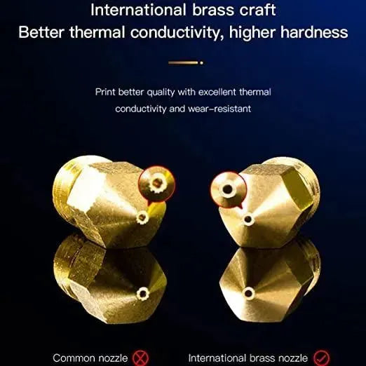 Ugello MK8 in ottone liscio filamenti da 1,75 mm, compatibile con stampanti 3D Creality Ender 3/Ender 3 V2/Ender 5/CR 10 Artillery Hornet - 3Digital | Droni e Stampanti 3D