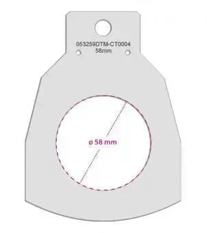 Vassoio carosello grigio per stampante 3D, foro centrale da 58 mm, accessorio ricambio
