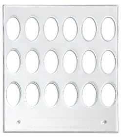 Vassoio manuale in metallo per stampanti 3D con 16 fori ovali, accessorio stampa 3D.