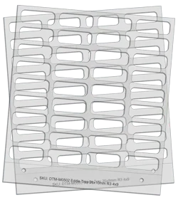 Vassoio manuale in plastica per stampante 3D, con griglie rettangolari sovrapposte.