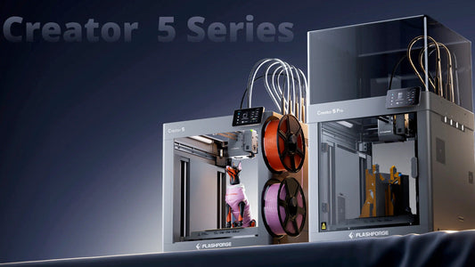 Flashforge Creator 5 e Creator 5 Pro: stampa 3D multicolore con 4 teste indipendenti