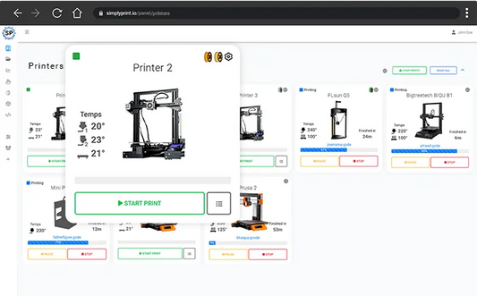 SimplyPrint - Gestisci in cloud tutte le tue stampanti 3D da un unico portale