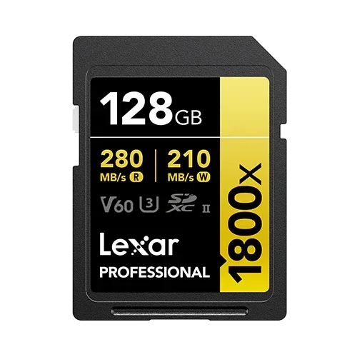 Lexar® Professional 1800x UHS-II GOLD Series SDXC™ Card