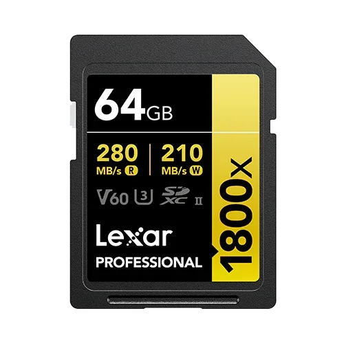 Lexar® Professional 1800x UHS-II GOLD Series SDXC™ Card