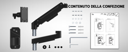 Supporto Monitor Muro per Monitor 17-49 Pollici, fino a 20kg, VESA 75/100 mm