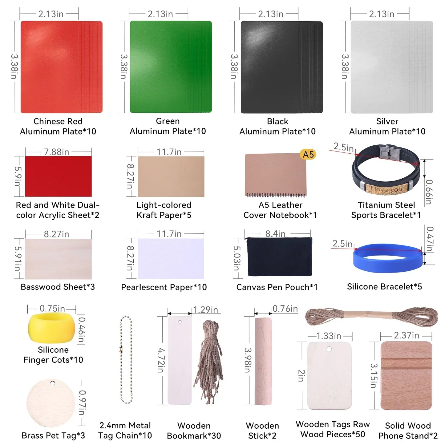 Longer 175 PCS DIY Engraving Material