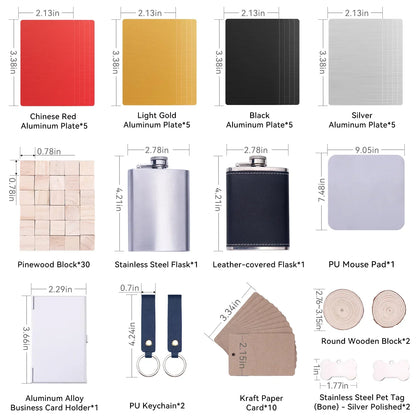 Longer 70 PCS DIY Engraving Material