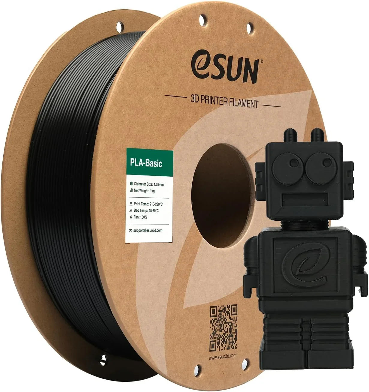 eSUN PLA-Basic 1,75mm 1KG noir
