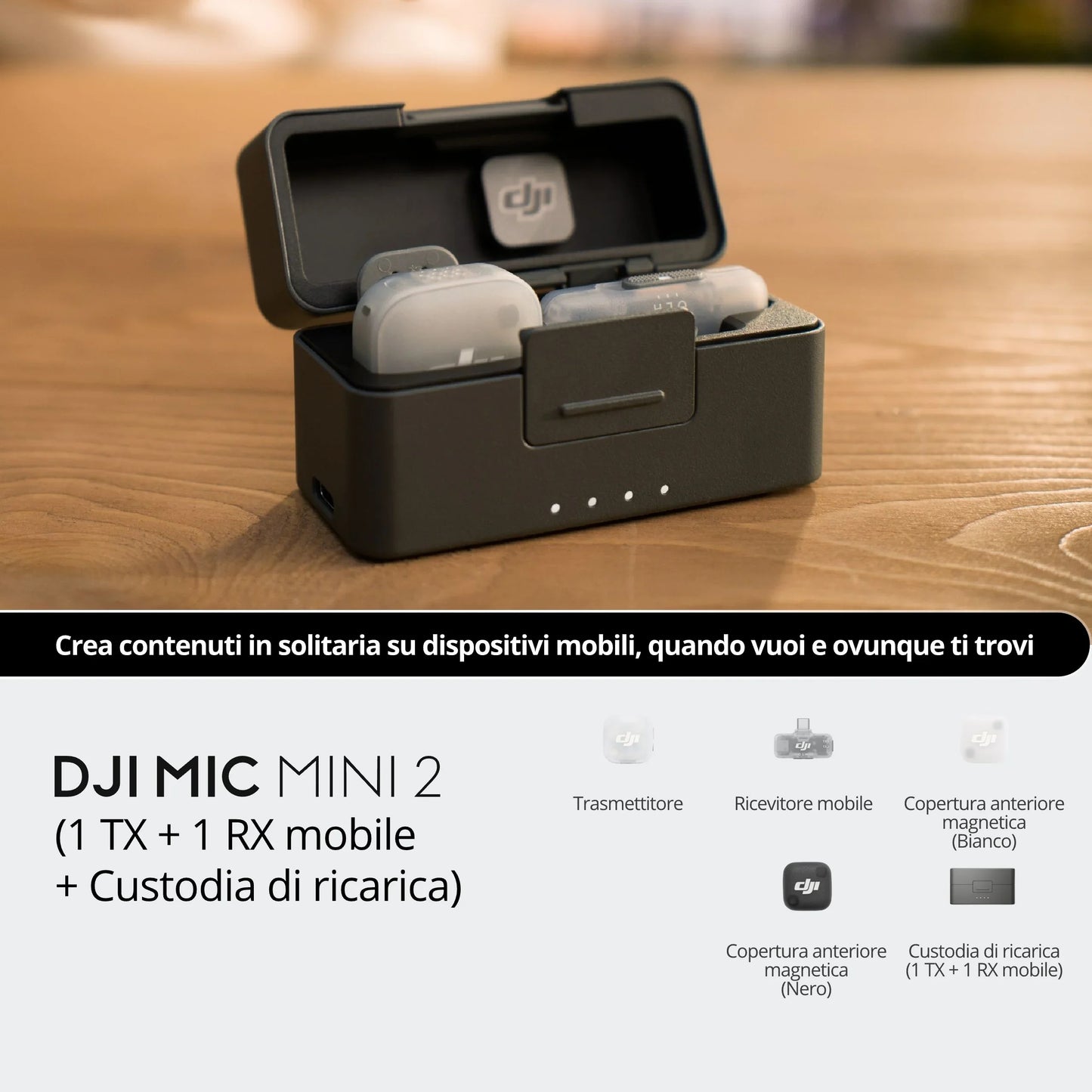DJI Mic Mini 2 (1 TX + 1 RX Mobile + Charging Case)