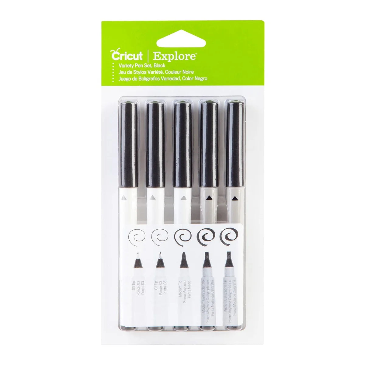 Cricut - Set di 5 penne - Nero
