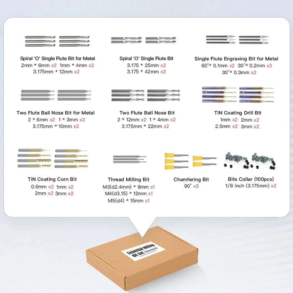 Makera - Pacchetto di punte per fresatura standard