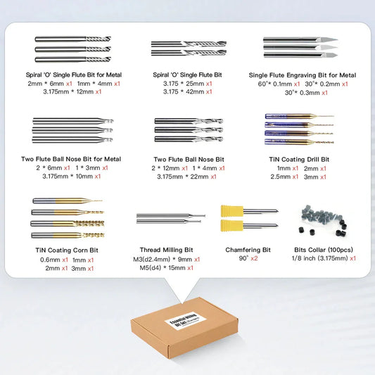 Makera - Pacchetto di punte per fresatura standard