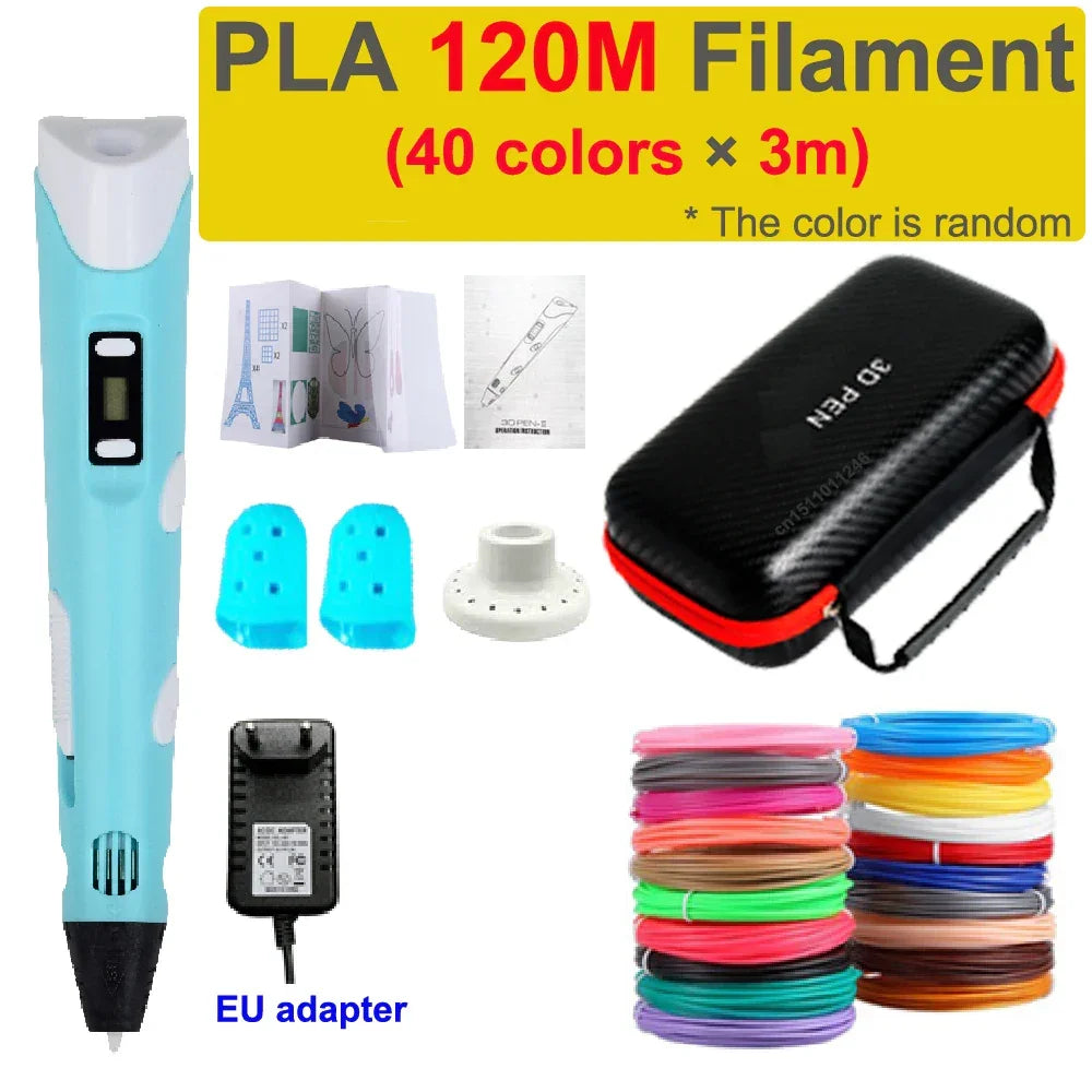 3D Pen with Travel Case and Filaments