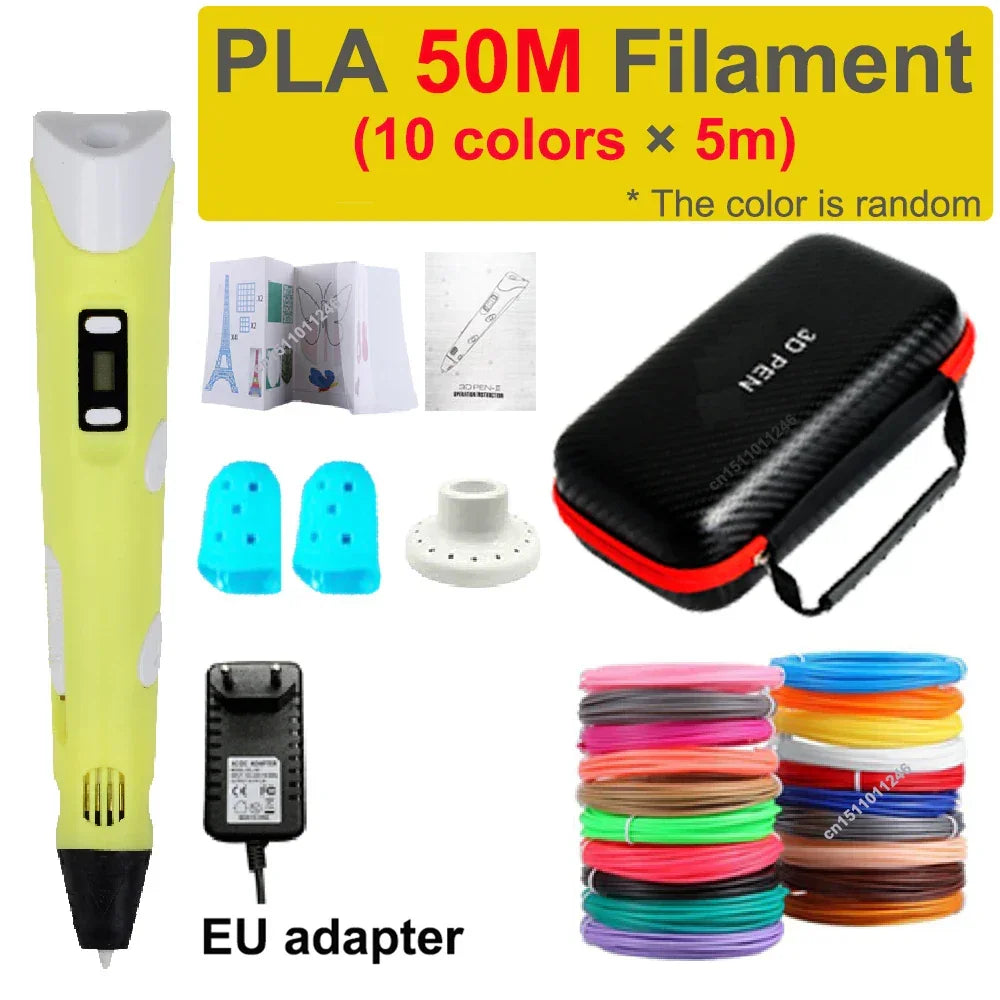 3D Pen with Travel Case and Filaments