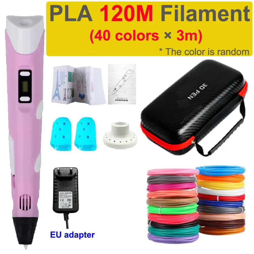 3D Pen with Travel Case and Filaments