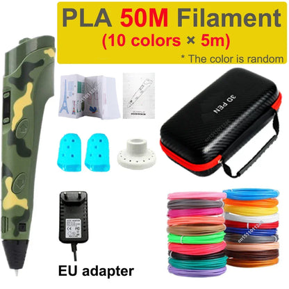 3D Pen with Travel Case and Filaments