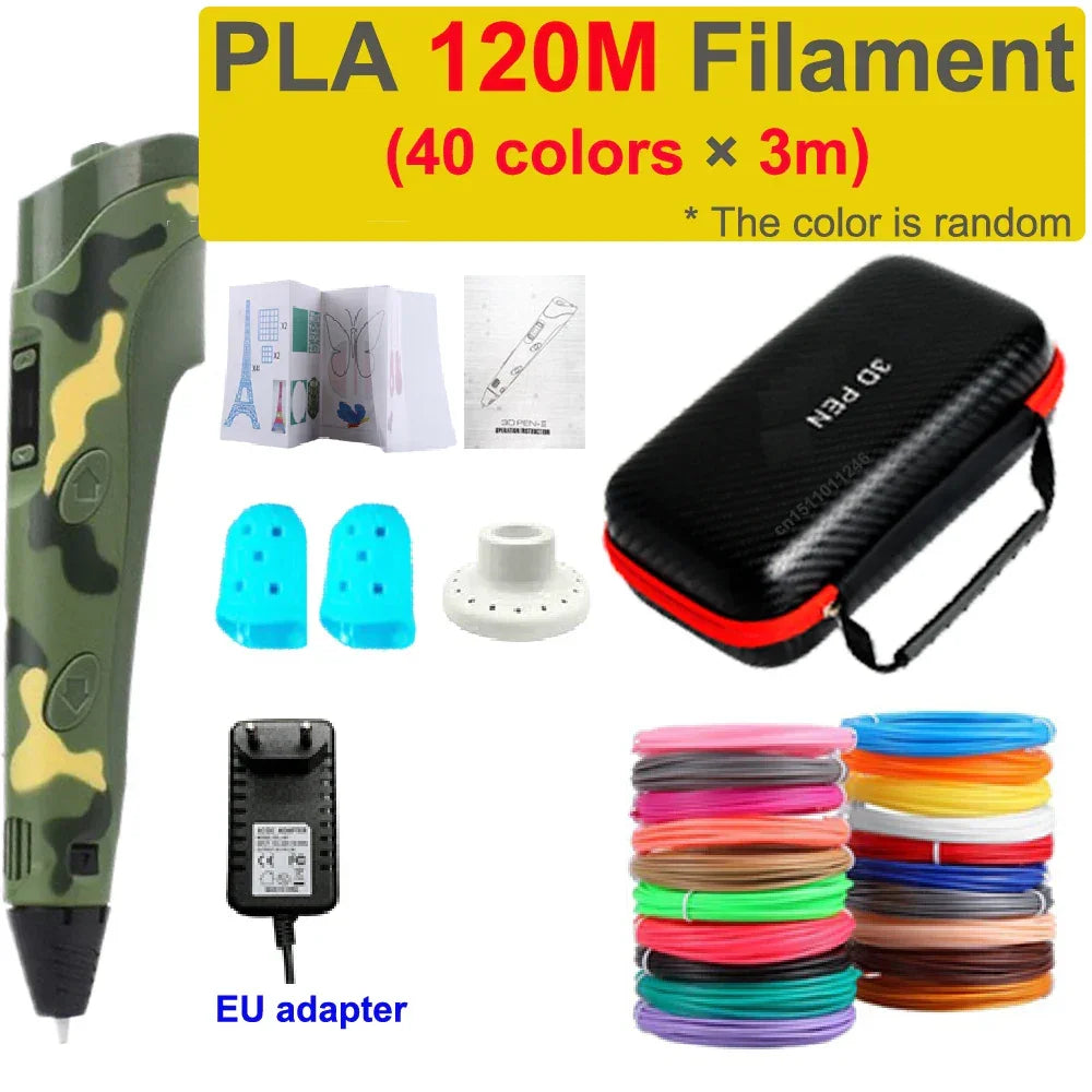 3D Pen with Travel Case and Filaments
