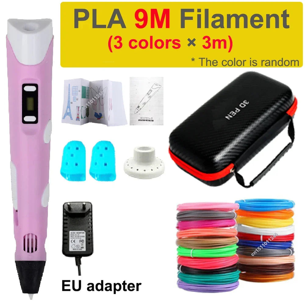 3D Pen with Travel Case and Filaments