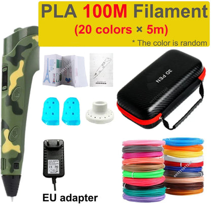 3D Pen with Travel Case and Filaments