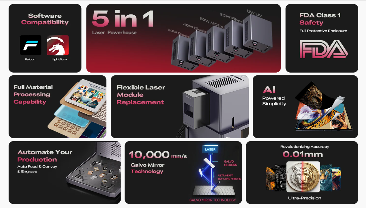 Creality Falcon T1 20W Fiber - 3Digital | Droni e Stampanti 3D