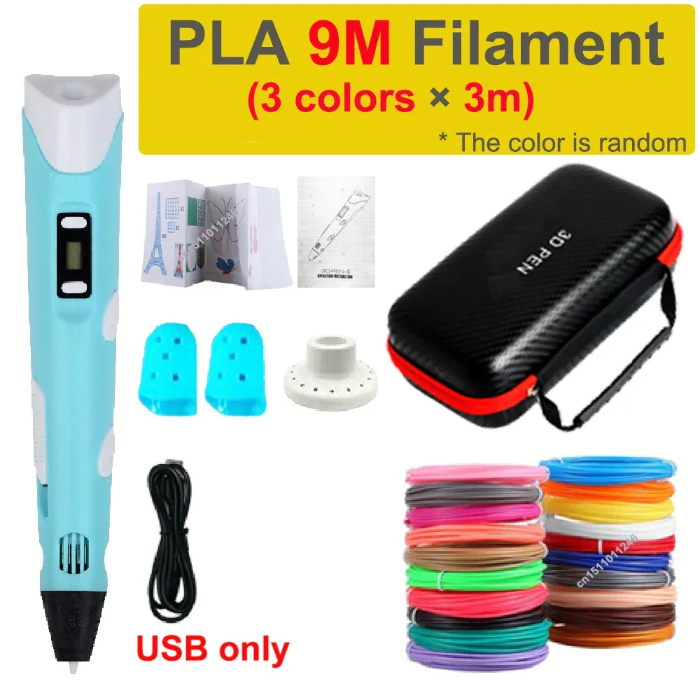 3D Pen with Travel Case and Filaments