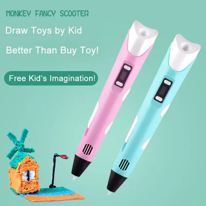 3D Pen with Travel Case and Filaments