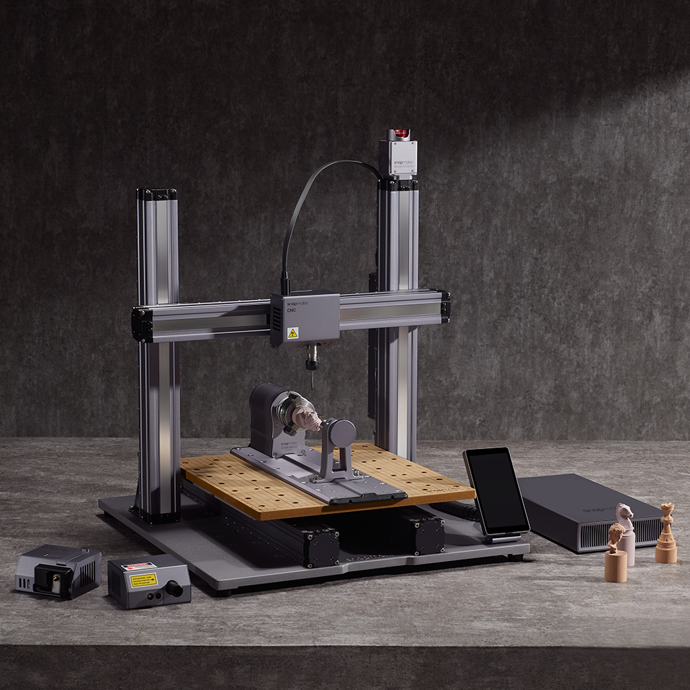 Pacchetto modulo rotativo Snapmaker A250 con pulsante di arresto incluso