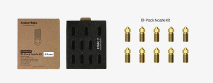 ANKERMAKE M5 / M5C BRASS NOZZLE KIT 0,8MM - 10 PCS - 3Digital | Droni e Stampanti 3D