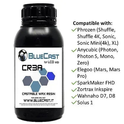 BlueCast Resin Cr3a (0.5KG) - 3Digital | Droni e Stampanti 3D