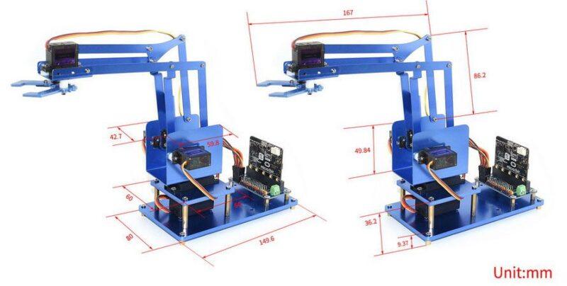Braccio Robotico per Micro:bit - 3Digital | Droni e Stampanti 3D