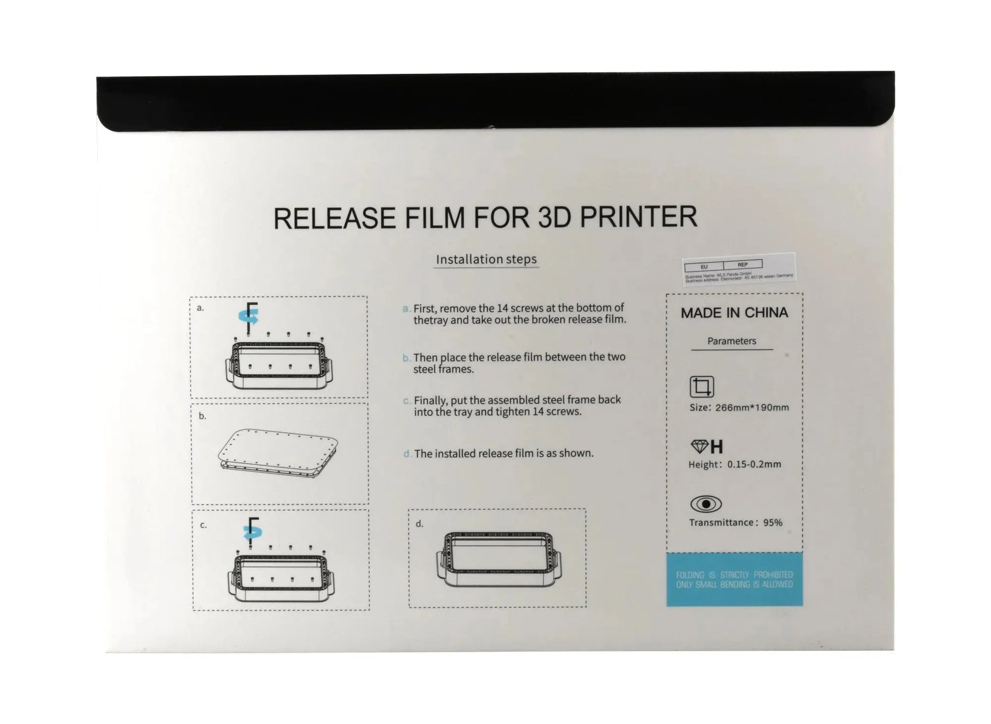 CREALITY 3D LD-006/CL-89 FEP FILM - 3Digital | Droni e Stampanti 3D