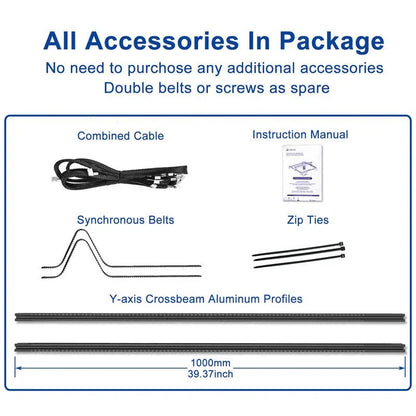 Y-axis Extension Kit LONGER RAY5 – 400x850mm / 375x825mm Area