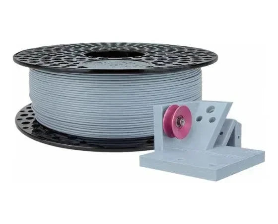 Bobina filamento ASA 1.75mm per stampa 3D, esempio di pezzo stampato, colore grigio chiaro