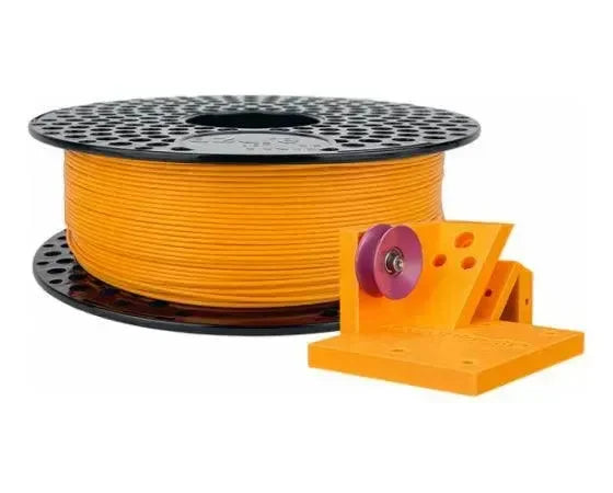 Bobina di filamento ASA 1.75mm arancione per stampa 3D con esempio di oggetto stampato